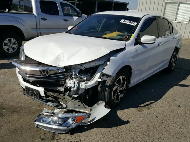 1HGCR2F32GA097031 - 2016 HONDA ACCORD LX WHITE photo 2