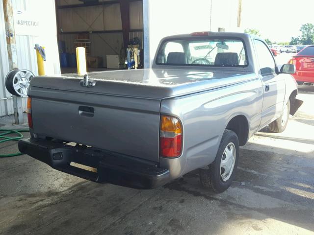 4TANL42N5TZ135578 - 1996 TOYOTA TACOMA SILVER photo 4