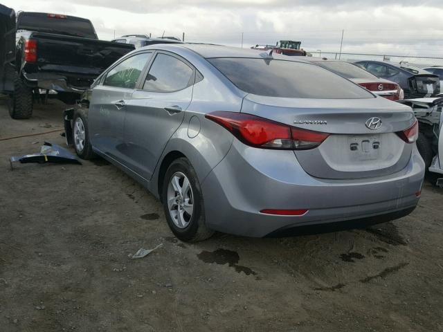 5NPDH4AE9FH584616 - 2015 HYUNDAI ELANTRA SE SILVER photo 3