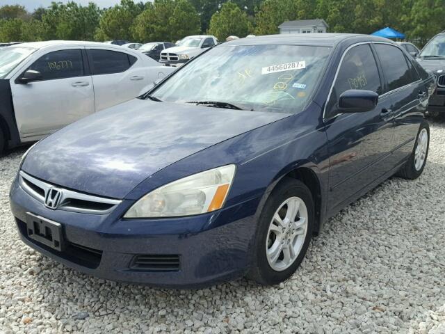 1HGCM56866A155927 - 2006 HONDA ACCORD EX BLUE photo 2