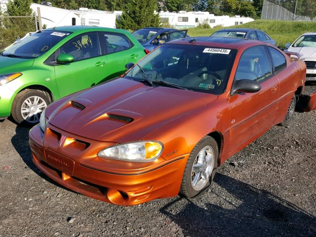 1G2NV12E93C311231 - 2003 PONTIAC GRAND AM G ORANGE photo 2