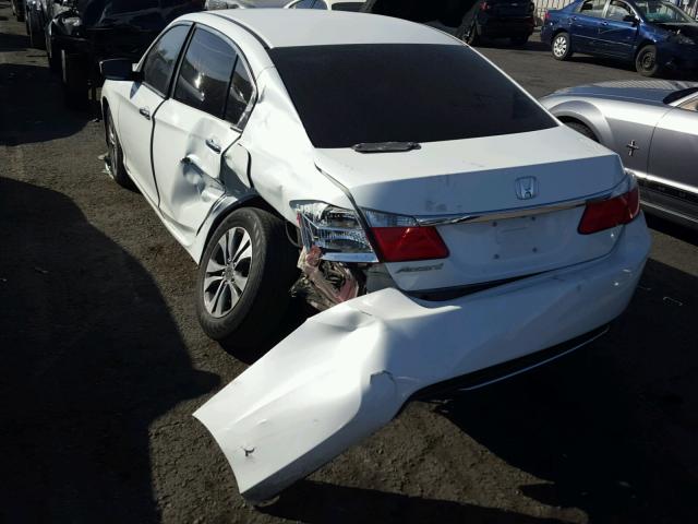 1HGCR2F34EA115557 - 2014 HONDA ACCORD LX WHITE photo 3