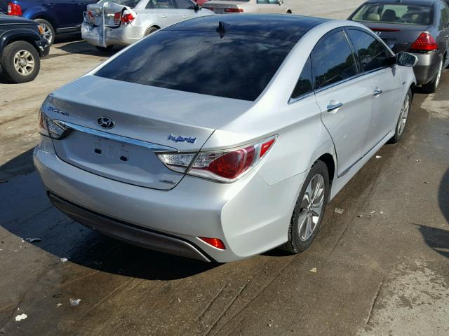 KMHEC4A47DA050248 - 2013 HYUNDAI SONATA HYB SILVER photo 4