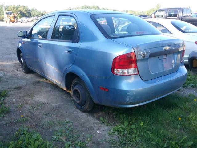 KL1TJ52604B174936 - 2004 CHEVROLET AVEO LS BLUE photo 3