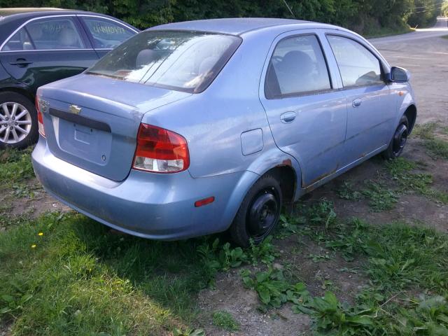 KL1TJ52604B174936 - 2004 CHEVROLET AVEO LS BLUE photo 4