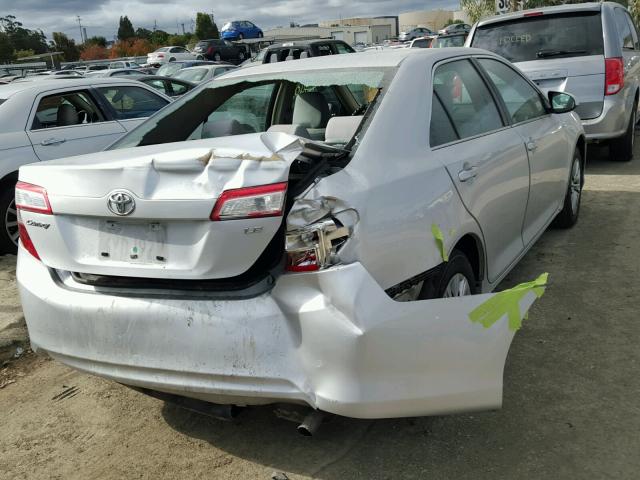 4T4BF1FK3CR264432 - 2012 TOYOTA CAMRY SILVER photo 4