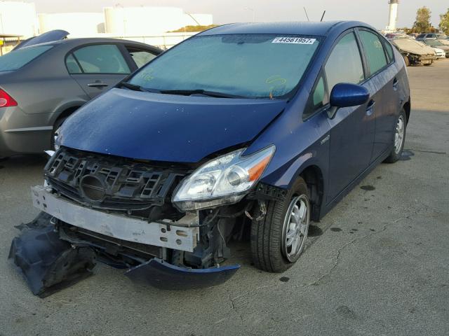 JTDKN3DU3A5135096 - 2010 TOYOTA PRIUS BLUE photo 2