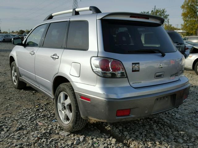 JA4LZ41F34U004789 - 2004 MITSUBISHI OUTLANDER GRAY photo 3