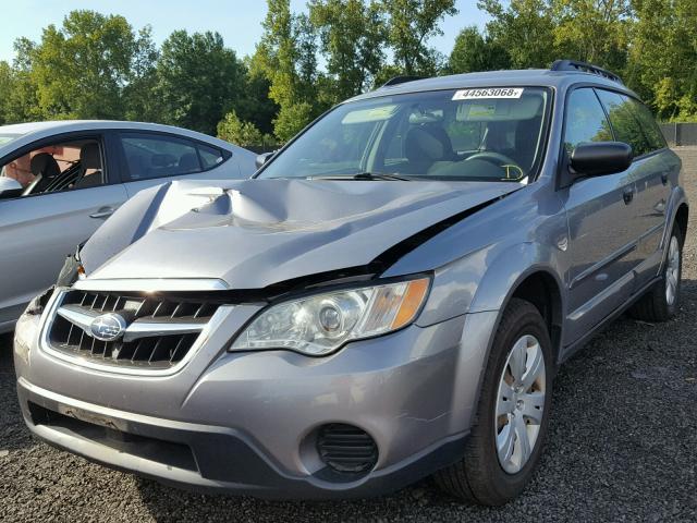 4S4BP60C287352156 - 2008 SUBARU OUTBACK GRAY photo 2