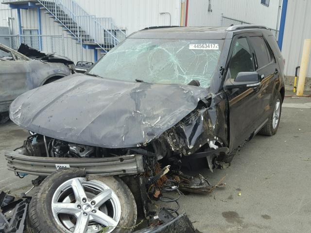 1FM5K8D82GGA36591 - 2016 FORD EXPLORER X BLACK photo 2