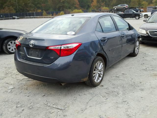 2T1BURHE8FC421450 - 2015 TOYOTA COROLLA L GRAY photo 4