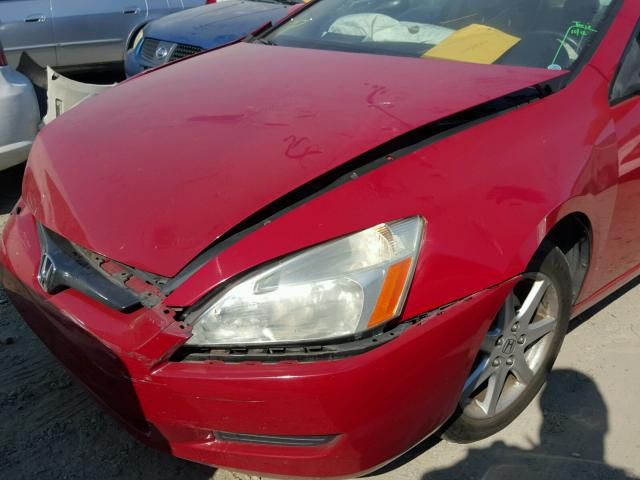 1HGCM82663A020836 - 2003 HONDA ACCORD EX RED photo 9