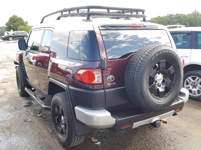 JTEBU11F970037625 - 2007 TOYOTA FJ CRUISER MAROON photo 3