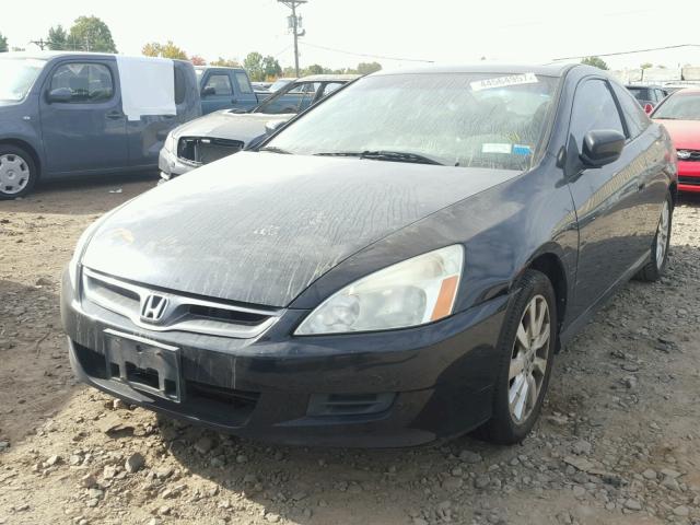 1HGCM82697A000280 - 2007 HONDA ACCORD BLACK photo 2