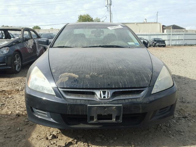 1HGCM82697A000280 - 2007 HONDA ACCORD BLACK photo 9