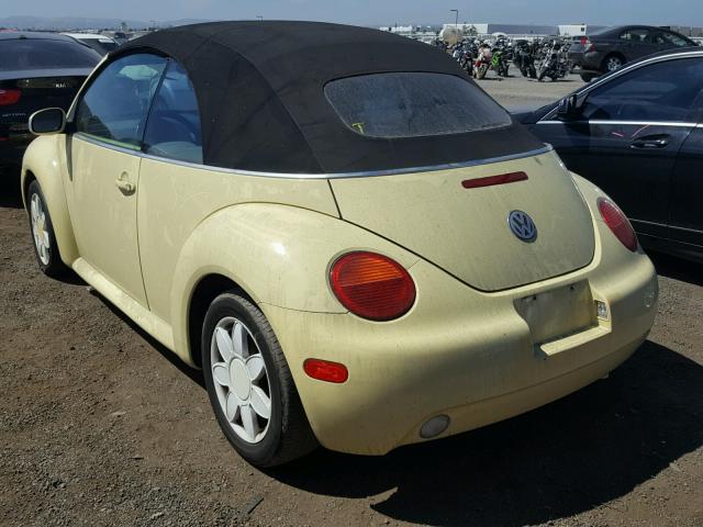 3VWCK21Y23M314531 - 2003 VOLKSWAGEN NEW BEETLE 黄色 照片 3