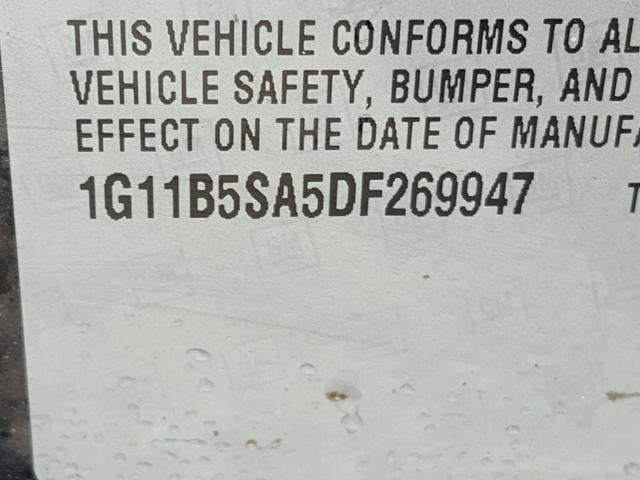 1G11B5SA5DF269947 - 2013 CHEVROLET MALIBU LS 黑色 照片 10