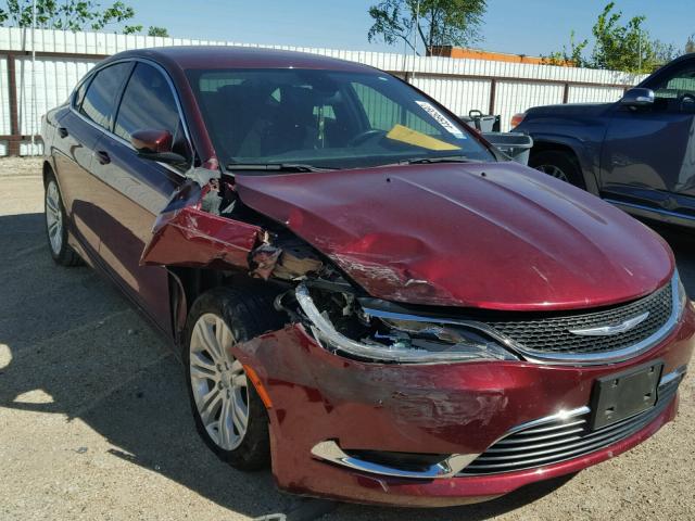 1C3CCCAB8FN635652 - 2015 CHRYSLER 200 LIMITE MAROON photo 1