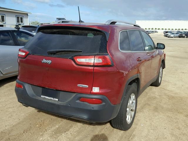 1C4PJLCB8GW149385 - 2016 JEEP CHEROKEE L RED photo 4