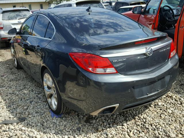 2G4GV5GVXC9179135 - 2012 BUICK REGAL GS GRAY photo 3