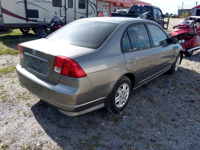 2HGES16424H909974 - 2004 HONDA CIVIC DX GRAY photo 4