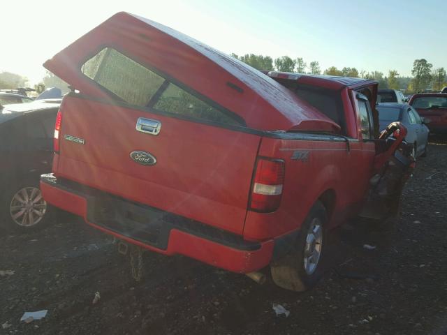 1FTRX14W54NA40817 - 2004 FORD F150 RED photo 4