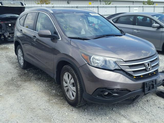 2HKRM4H70EH651790 - 2014 HONDA CR-V EXL GRAY photo 1