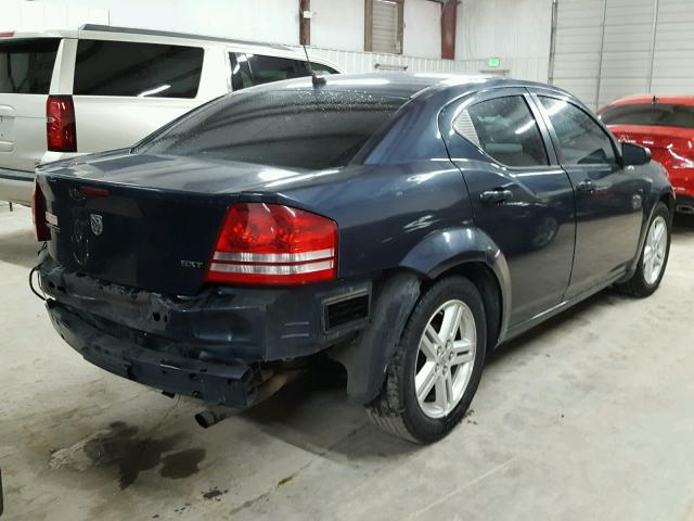 1B3LC56K98N267776 - 2008 DODGE AVENGER SX BLUE photo 4