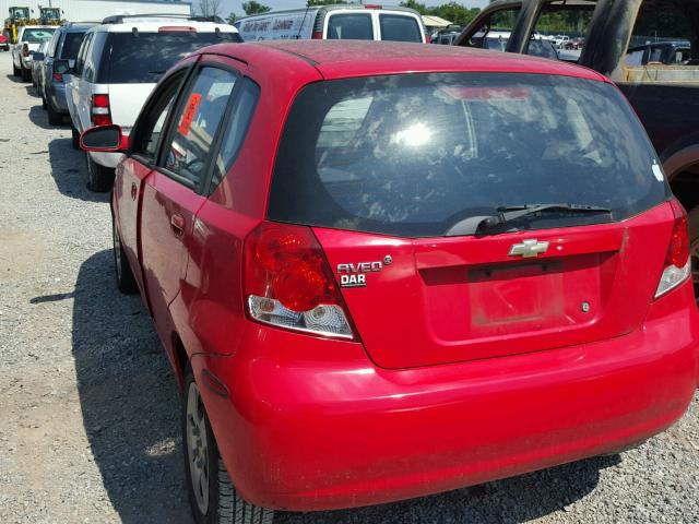 KL1TD66648B281159 - 2008 CHEVROLET AVEO BASE Czerwony zdjęcie 3