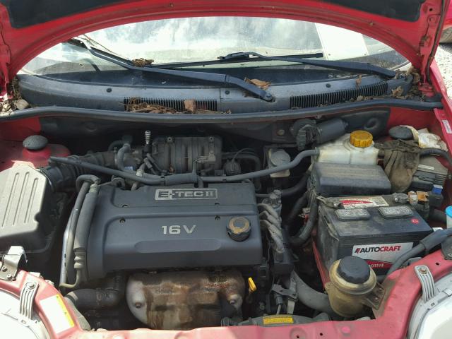 KL1TD66648B281159 - 2008 CHEVROLET AVEO BASE Czerwony zdjęcie 7