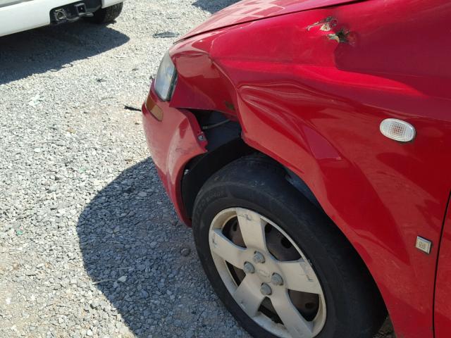 KL1TD66648B281159 - 2008 CHEVROLET AVEO BASE Czerwony zdjęcie 9