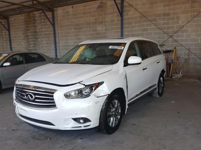 5N1CL0MM9EC513847 - 2014 INFINITI QX60 HYBRI WHITE photo 2