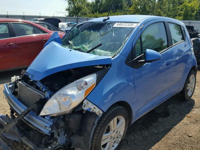 KL8CD6S96DC562918 - 2013 CHEVROLET SPARK 1LT BLUE photo 2