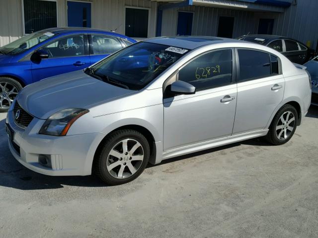 3N1AB6AP8CL726356 - 2012 NISSAN SENTRA SILVER photo 2