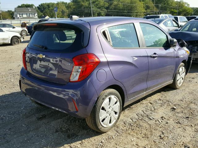 KL8CB6SA8GC617986 - 2016 CHEVROLET SPARK LS PURPLE photo 4