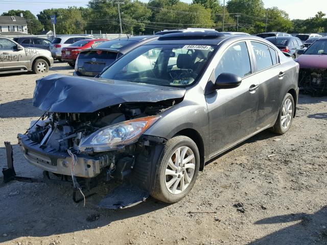 JM1BL1V82C1649964 - 2012 MAZDA 3 I GRAY photo 2