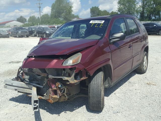 3G7DA03E42S584256 - 2002 PONTIAC AZTEK MAROON photo 2