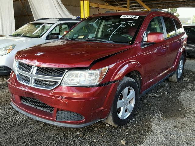 3D4PG1FG2BT511674 - 2011 DODGE JOURNEY MA MAROON photo 2