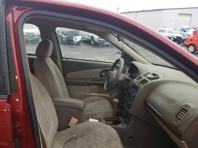 1G1ZT62845F203684 - 2005 CHEVROLET MALIBU MAX მუქწითელი ფოტო 5
