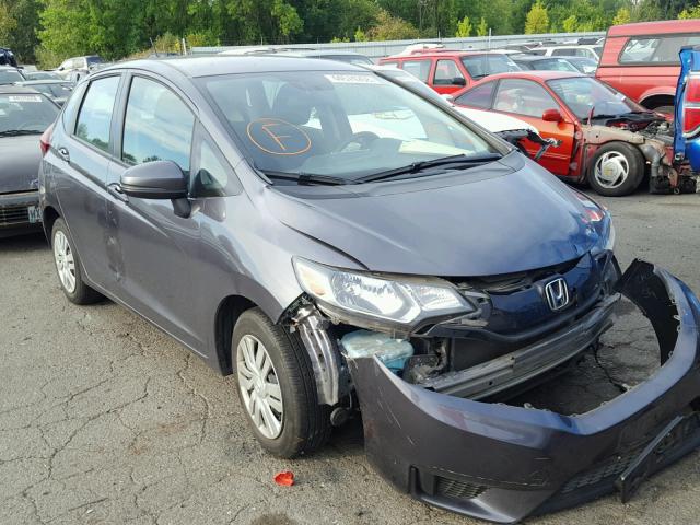 3HGGK5H57FM723342 - 2015 HONDA FIT LX GRAY photo 1