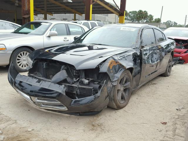 2C3CDXBG9CH139584 - 2012 DODGE CHARGER BLACK photo 2