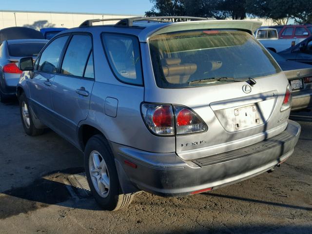 JTJHF10U030292891 - 2003 LEXUS RX 300 SILVER photo 3