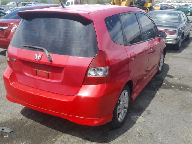 JHMGD386X7S005989 - 2007 HONDA FIT S 红色 照片 4