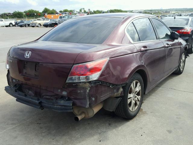 JHMCP26408C022510 - 2008 HONDA ACCORD LXP MAROON photo 4