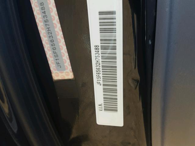 JF1SF65632H753488 - 2002 SUBARU FORESTER S BLACK photo 10