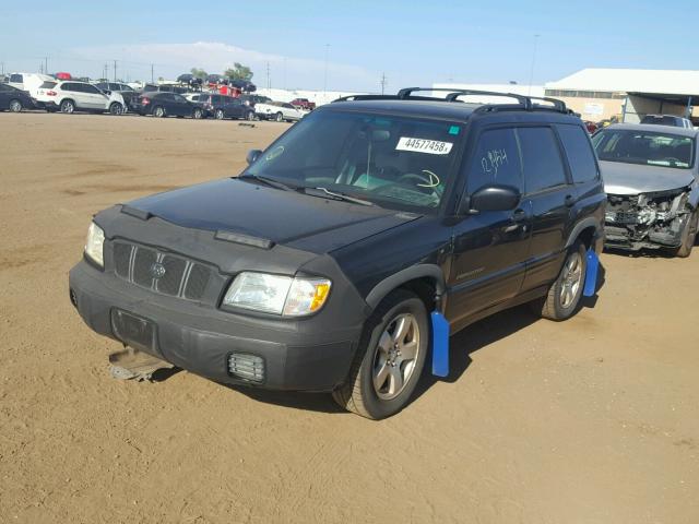 JF1SF65632H753488 - 2002 SUBARU FORESTER S BLACK photo 2