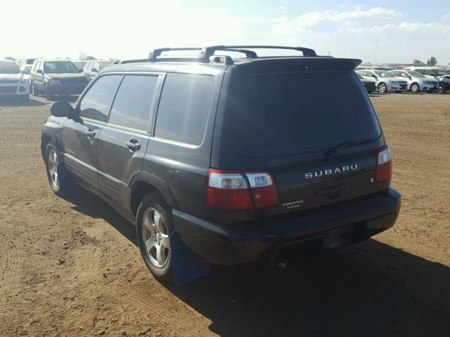 JF1SF65632H753488 - 2002 SUBARU FORESTER S BLACK photo 3