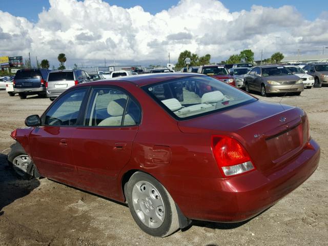 KMHDN45D33U537802 - 2003 HYUNDAI ELANTRA GL BURGUNDY photo 3