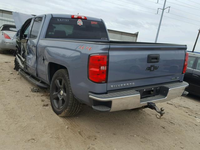 1GCVKREC1FZ330578 - 2015 CHEVROLET SILVERADO BLUE photo 3