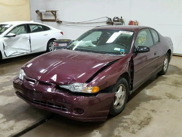 2G1WW12E149208643 - 2004 CHEVROLET MONTE CARL MAROON photo 2